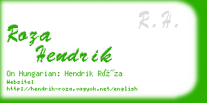 roza hendrik business card